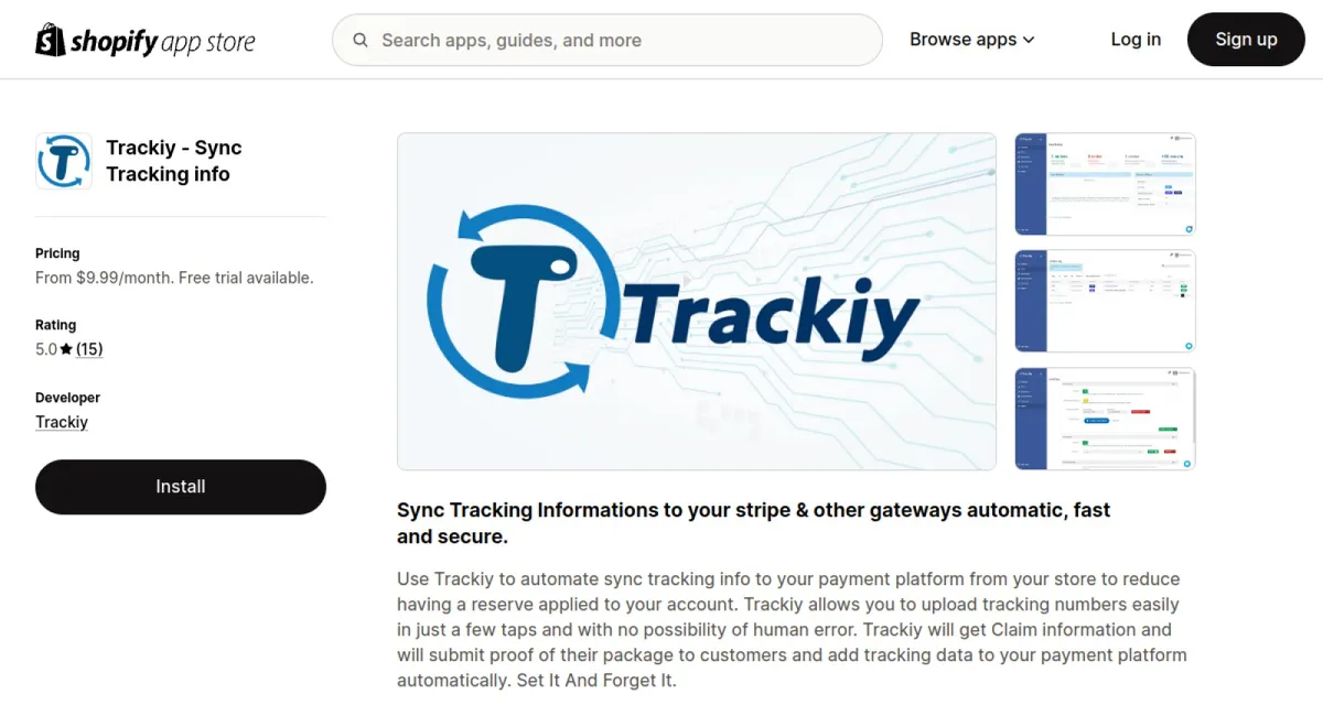 Trackiy ‑ Sync Tracking info cover