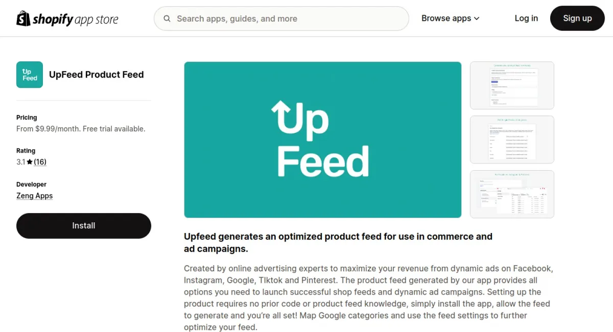 UpFeed Product Feed cover