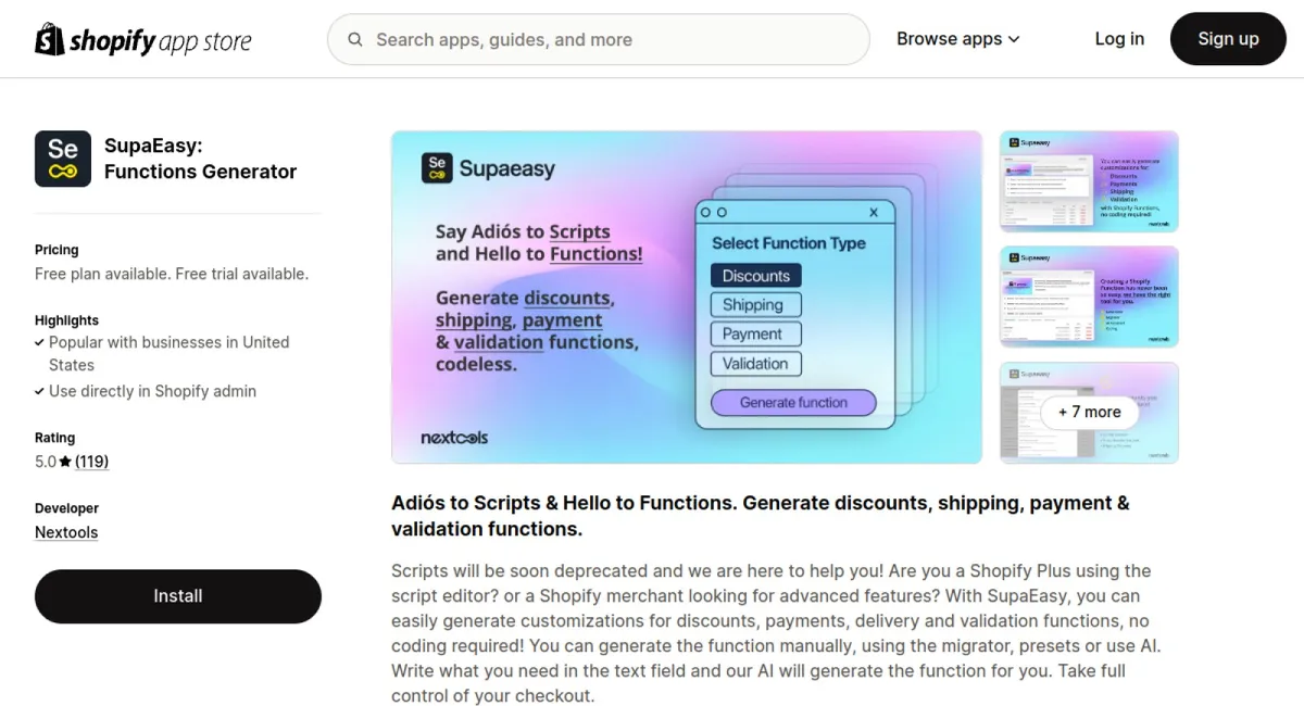 SupaEasy: Functions Generator cover