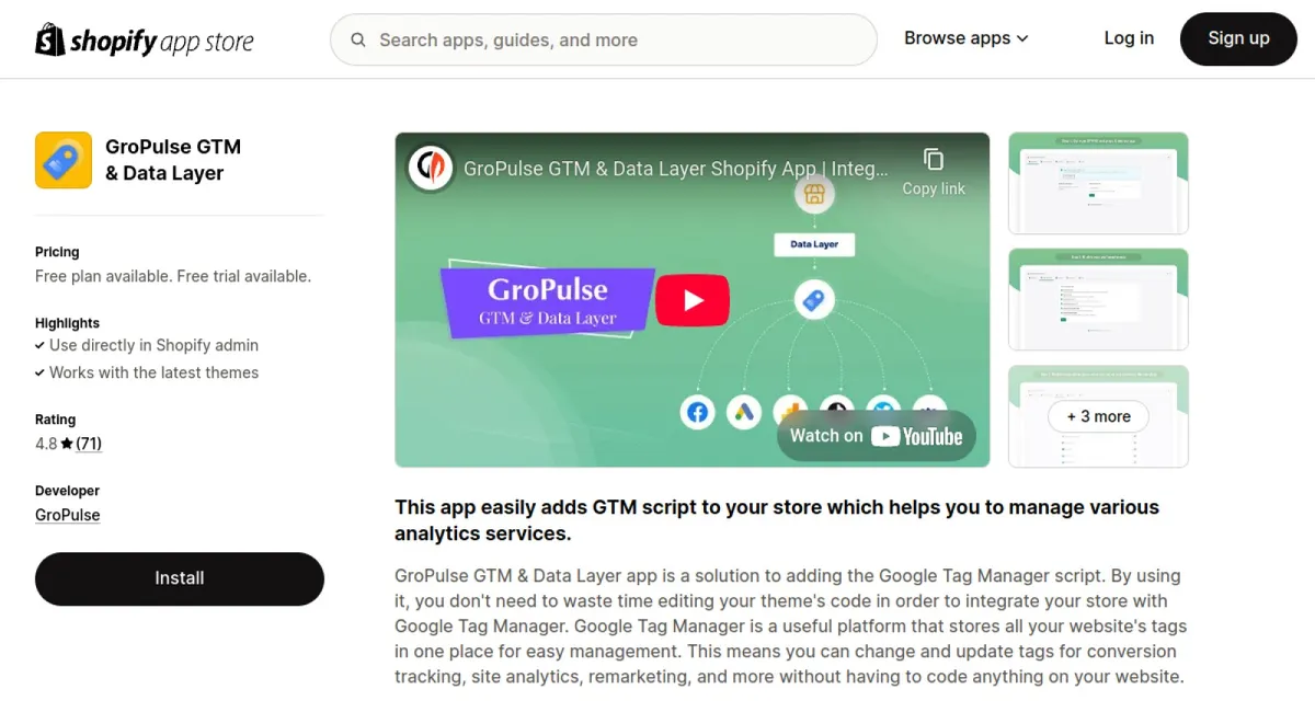 GroPulse GTM &amp; Data Layer cover
