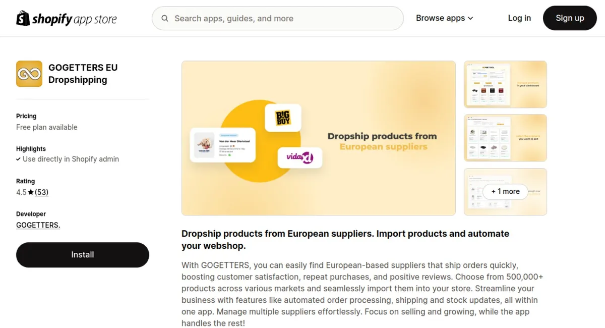 GOGETTERS ‑ EU Dropshipping cover