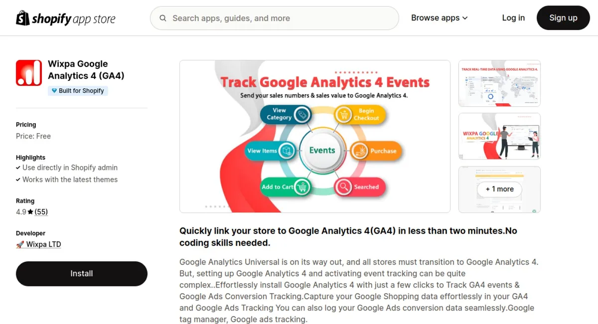 Wixpa Google Analytics 4 (GA4) cover