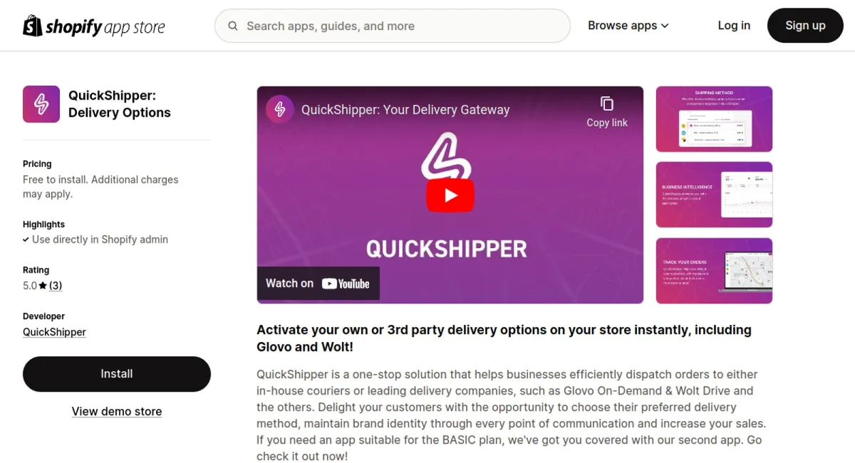 QuickShipper: Delivery Options cover