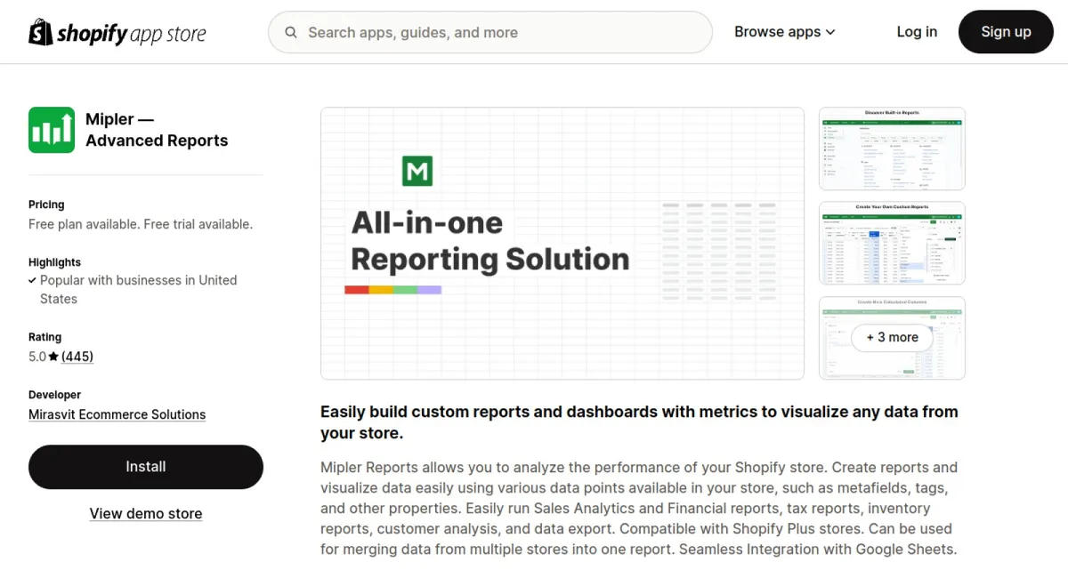 Mipler — Advanced Reports cover