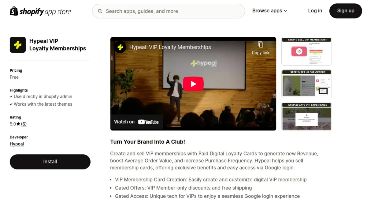 Hypeal VIP Loyalty Memberships cover