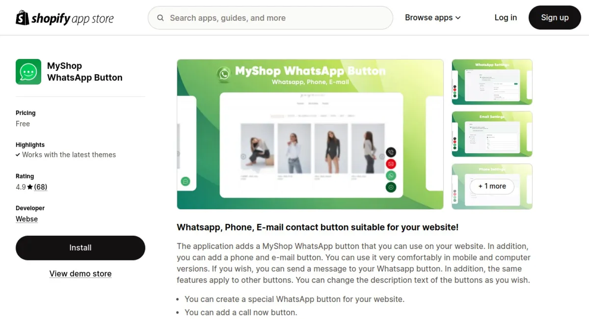 MyShop WhatsApp Button cover