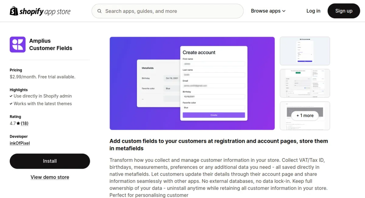 Amplius Customer Fields cover