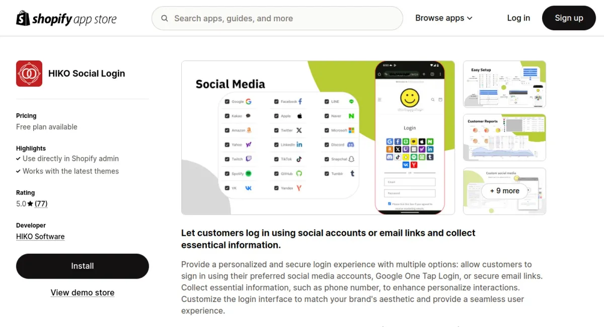 HIKO Social Login cover