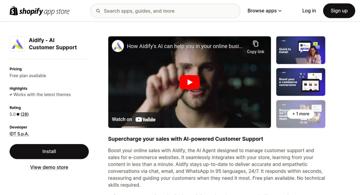 Aidify ‑ AI Customer Support cover