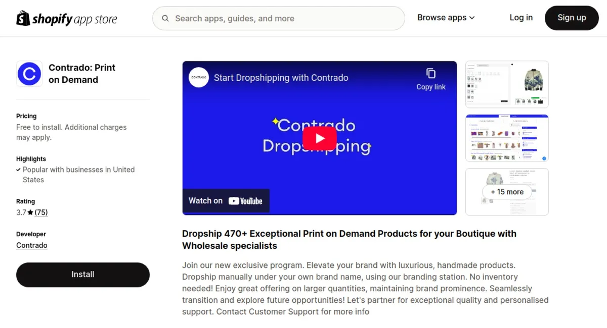 Contrado: Print on Demand cover