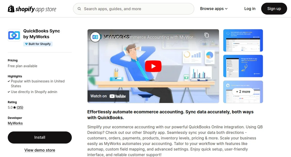 QuickBooks Sync by MyWorks cover