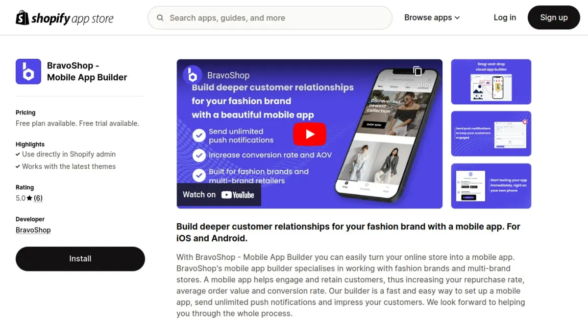 BravoShop ‑ Mobile App Builder cover