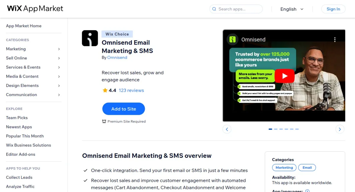 Omnisend Email Marketing &amp; SMS cover