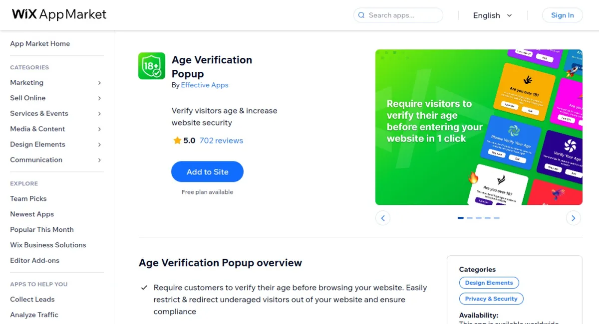 Age Verification Popup cover