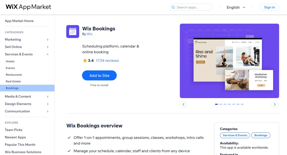 Wix Bookings cover