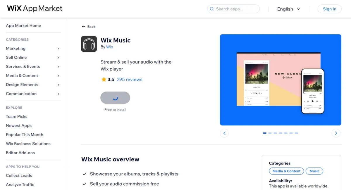 Wix Music cover