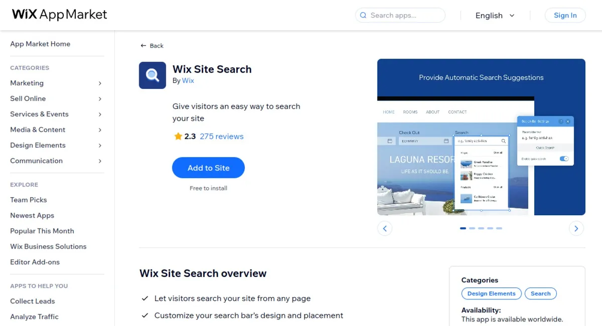 Wix Site Search cover