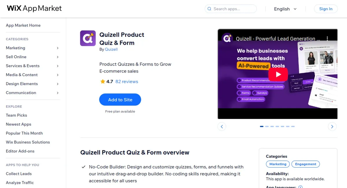 Quizell Product Quiz &amp; Form cover