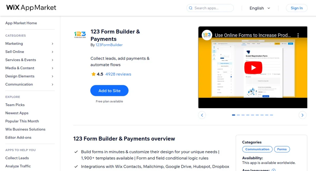 123 Form Builder &amp; Payments cover