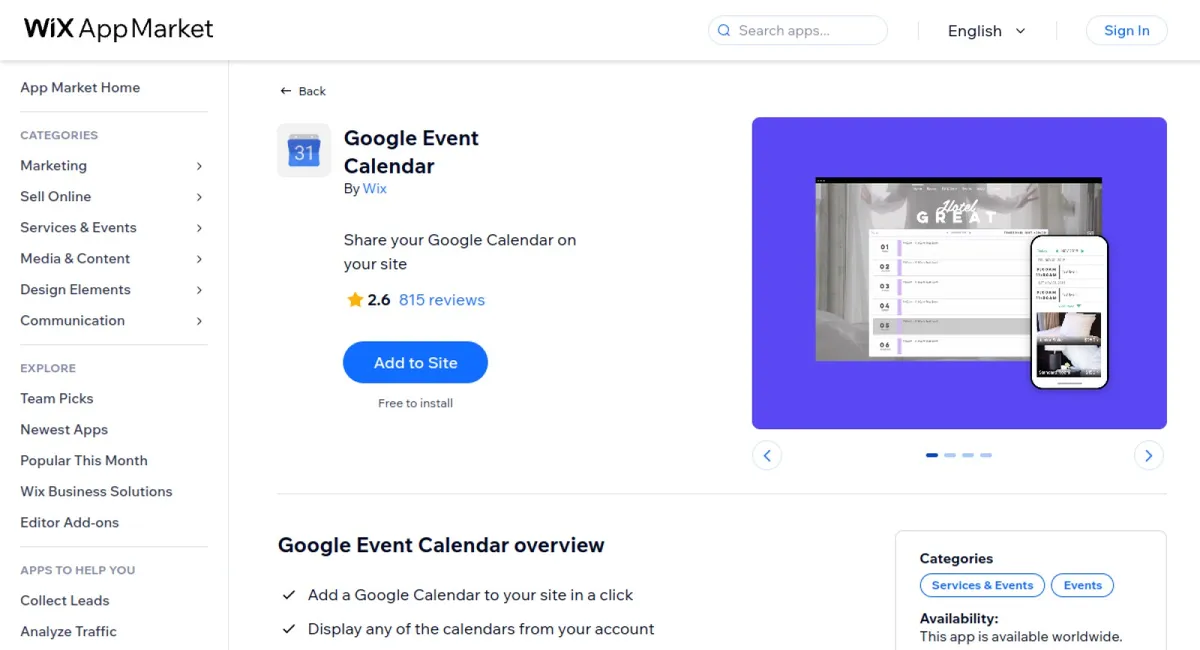 Google Event Calendar cover