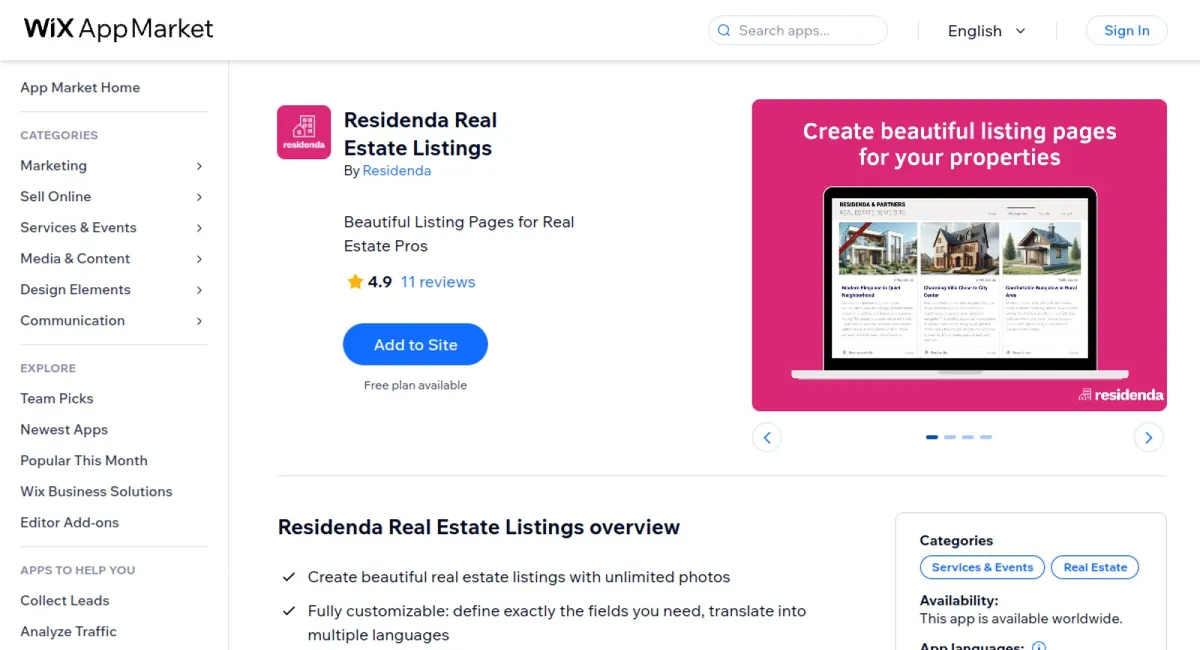 Residenda Real Estate Listings cover