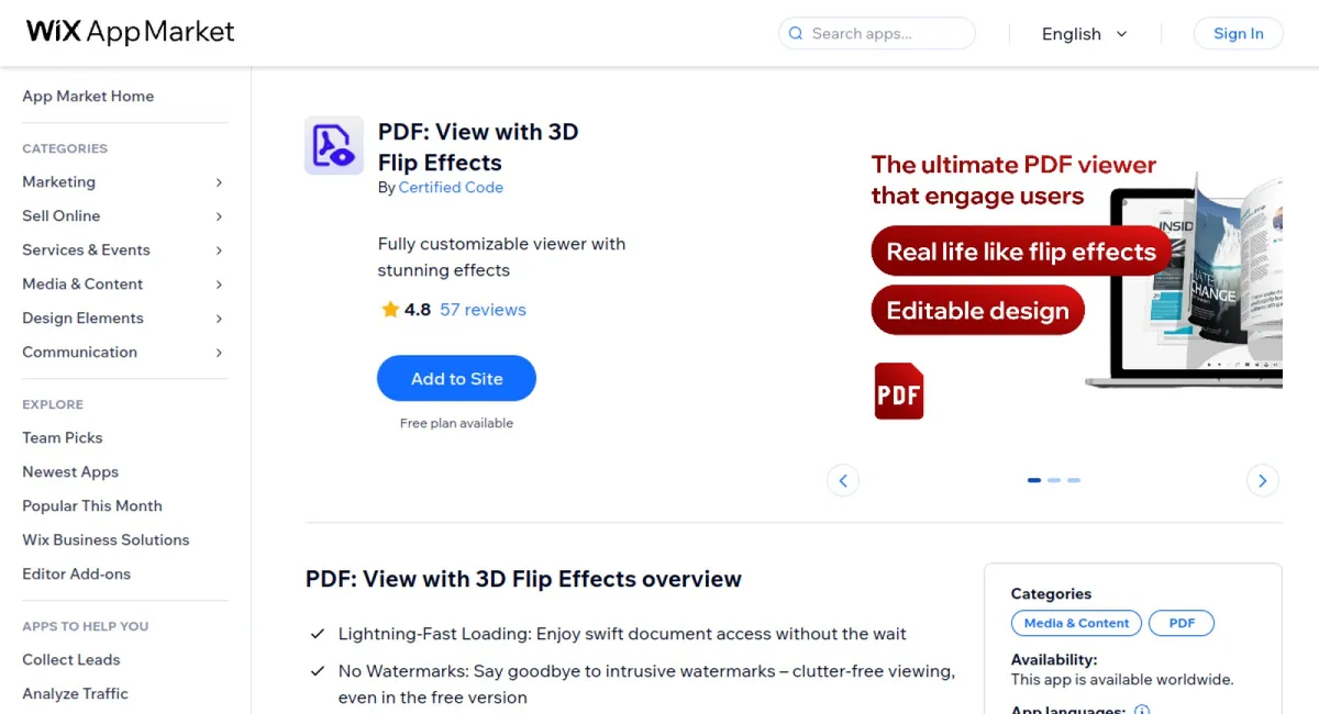 PDF: View with 3D Flip Effects cover