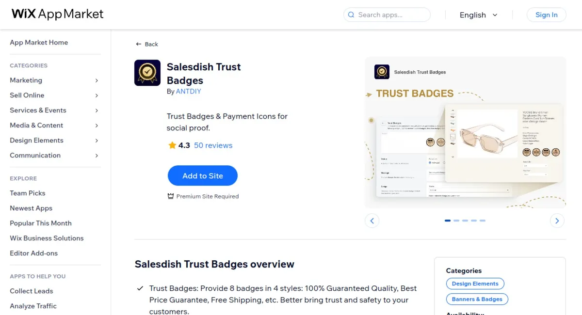 Salesdish Trust Badges cover