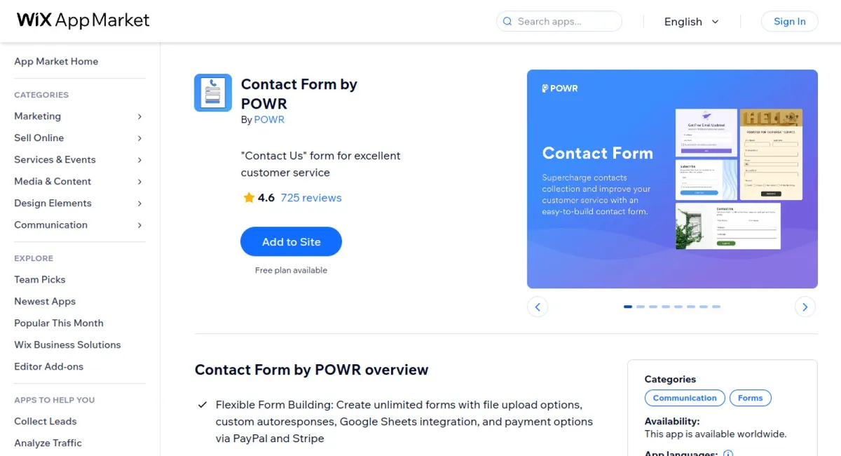 Contact Form by POWR cover