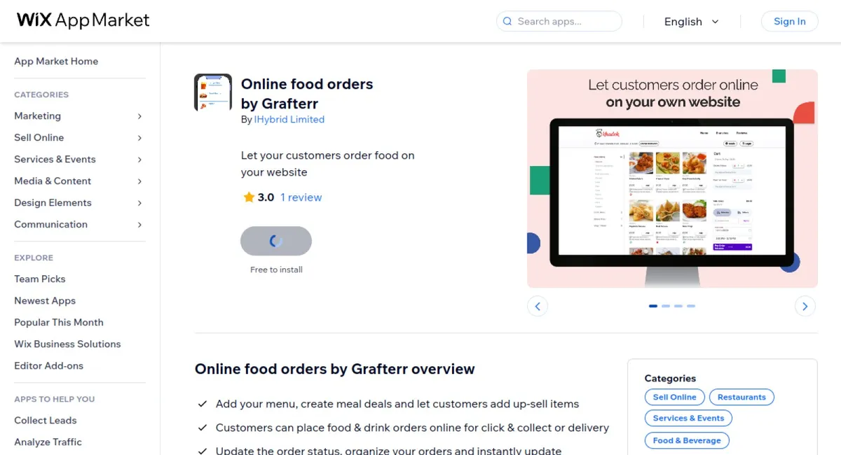 Online food orders by Grafterr cover