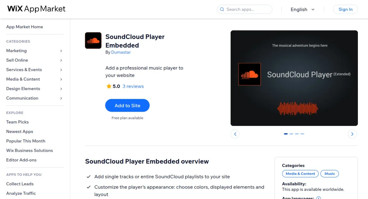 SoundCloud Player Embedded cover