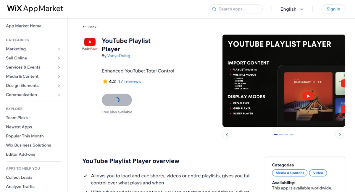 YouTube Playlist Player cover