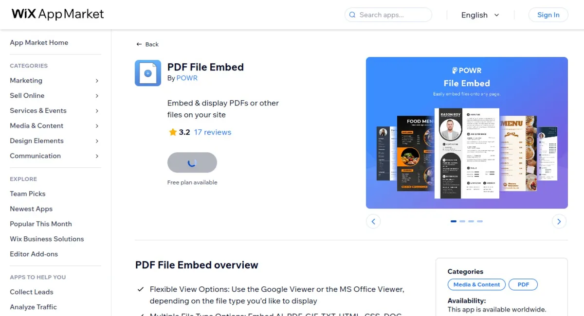PDF File Embed cover