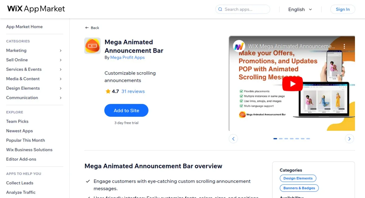 Mega Animated Announcement Bar cover