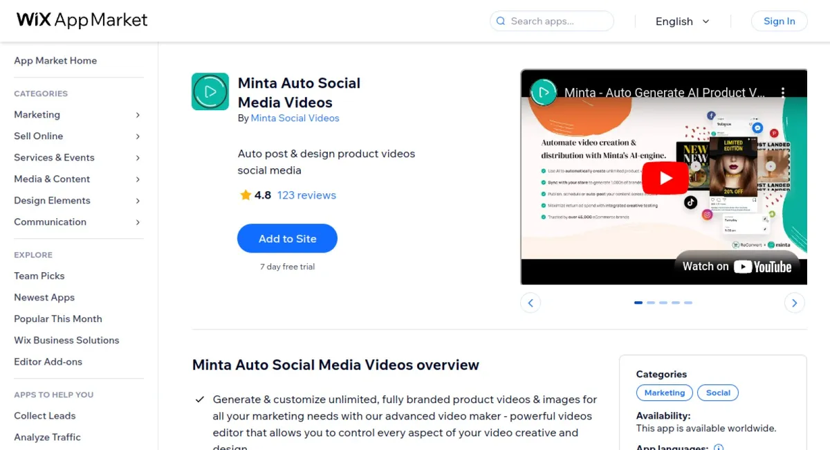 Minta Auto Social Media Videos cover