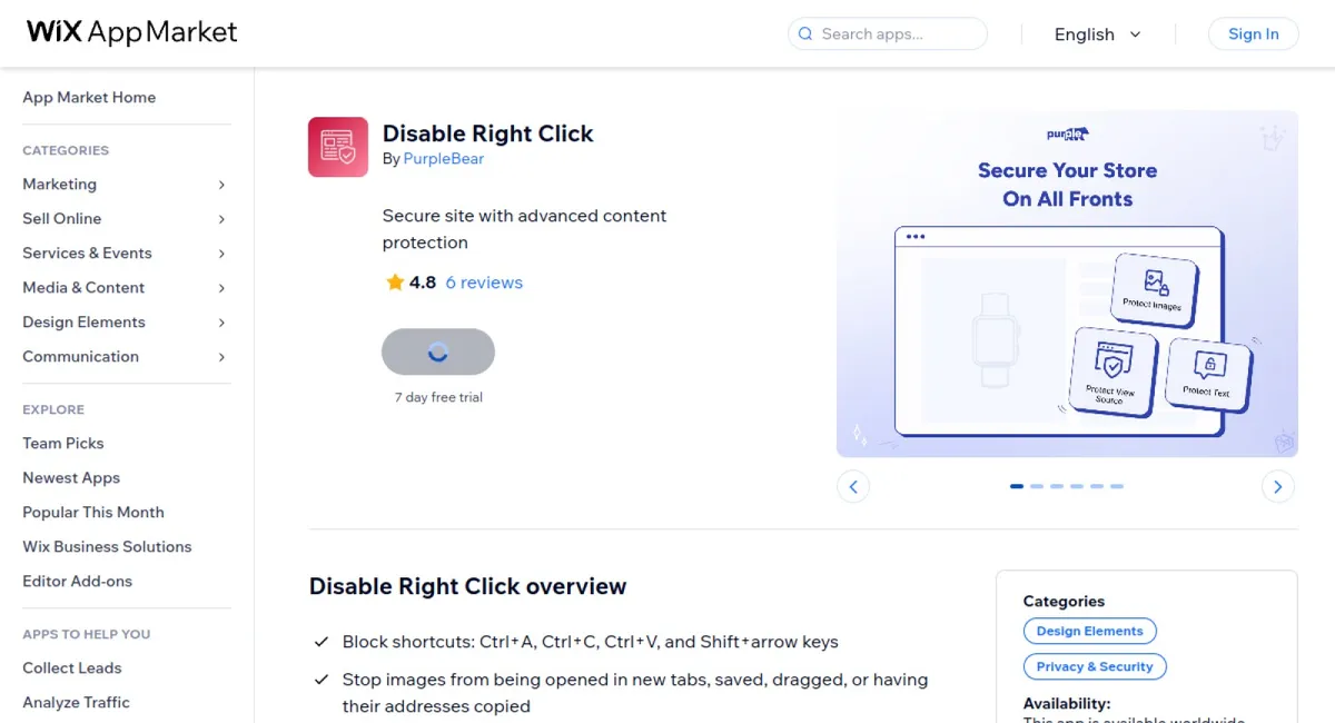 Disable Right Click cover