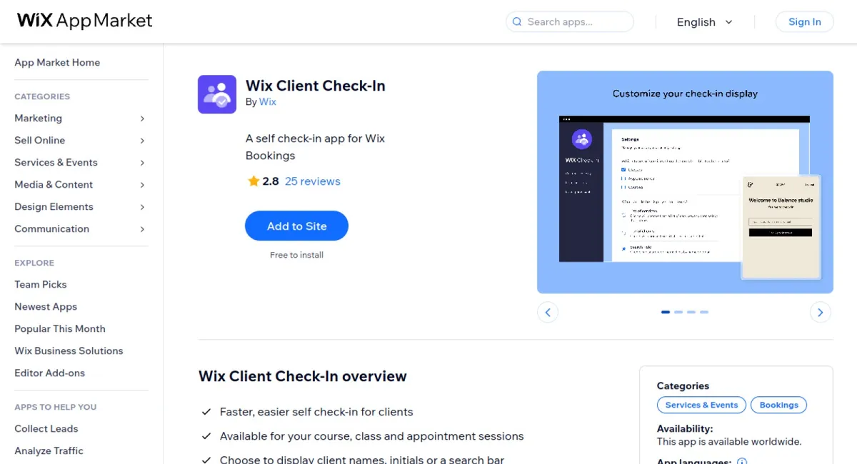 Wix Client Check-In cover