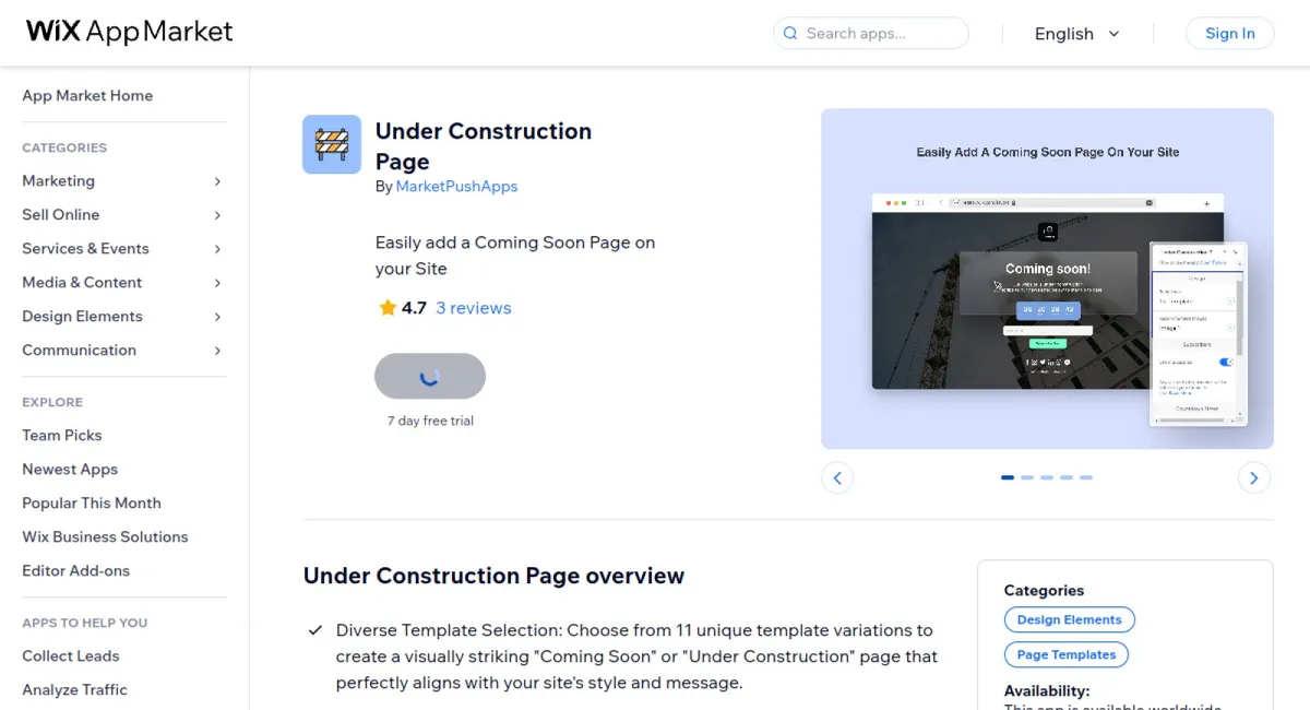 Under Construction Page cover