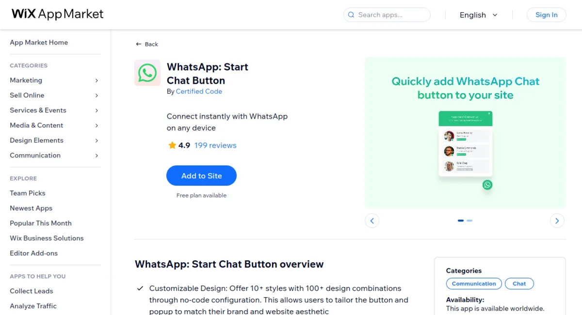 WhatsApp: Start Chat Button cover