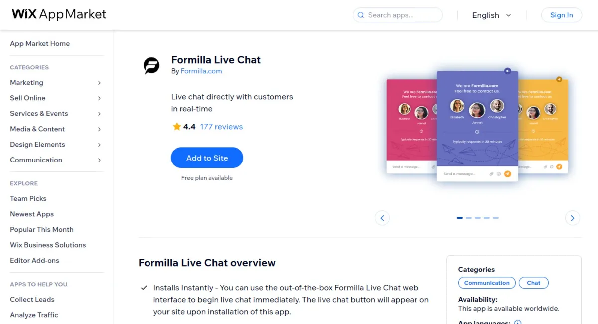 Formilla Live Chat cover