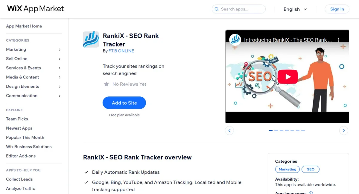 RankiX - SEO Rank Tracker cover