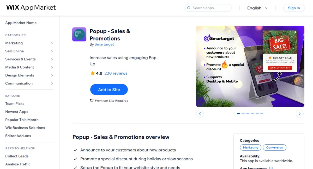 Popup - Sales &amp; Promotions cover