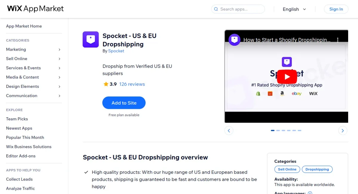 Spocket - US &amp; EU Dropshipping cover