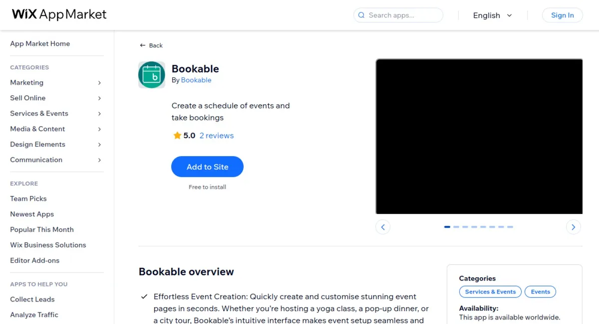 Bookable cover