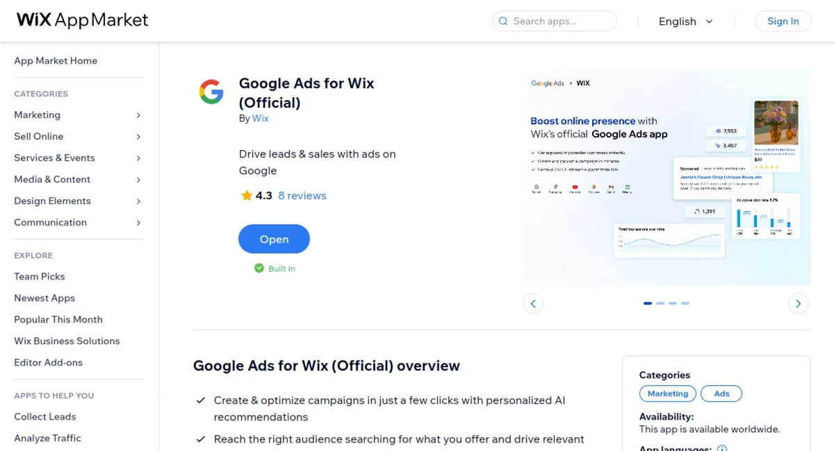 Google Ads for Wix (Official) cover