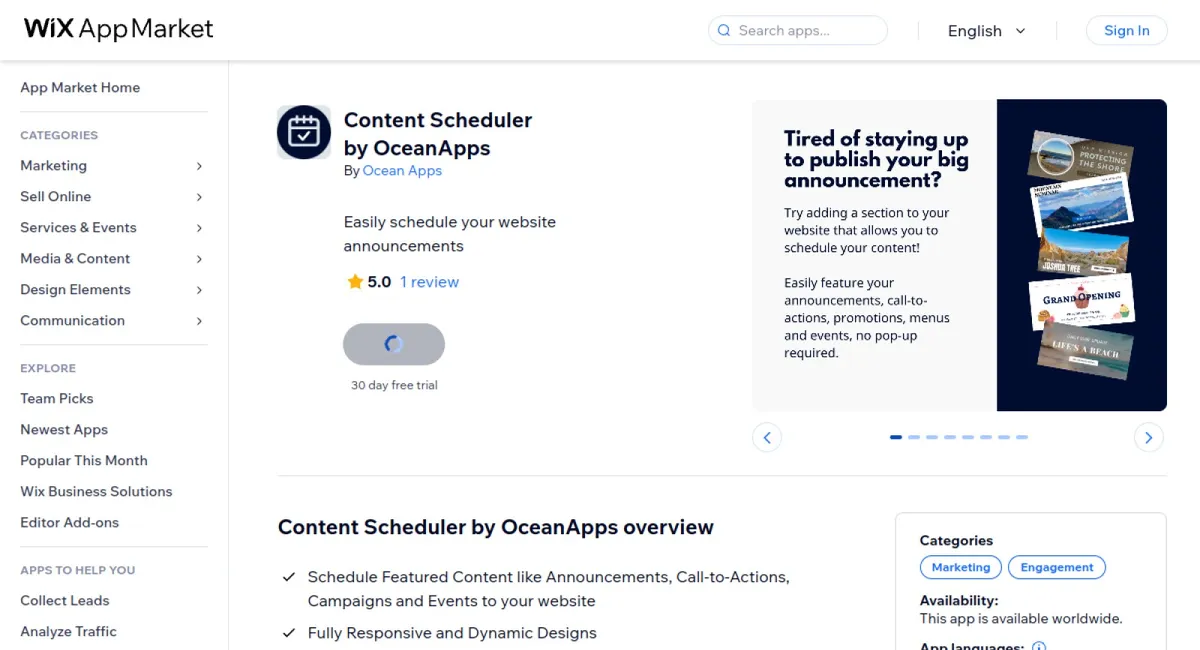 Content Scheduler by OceanApps cover