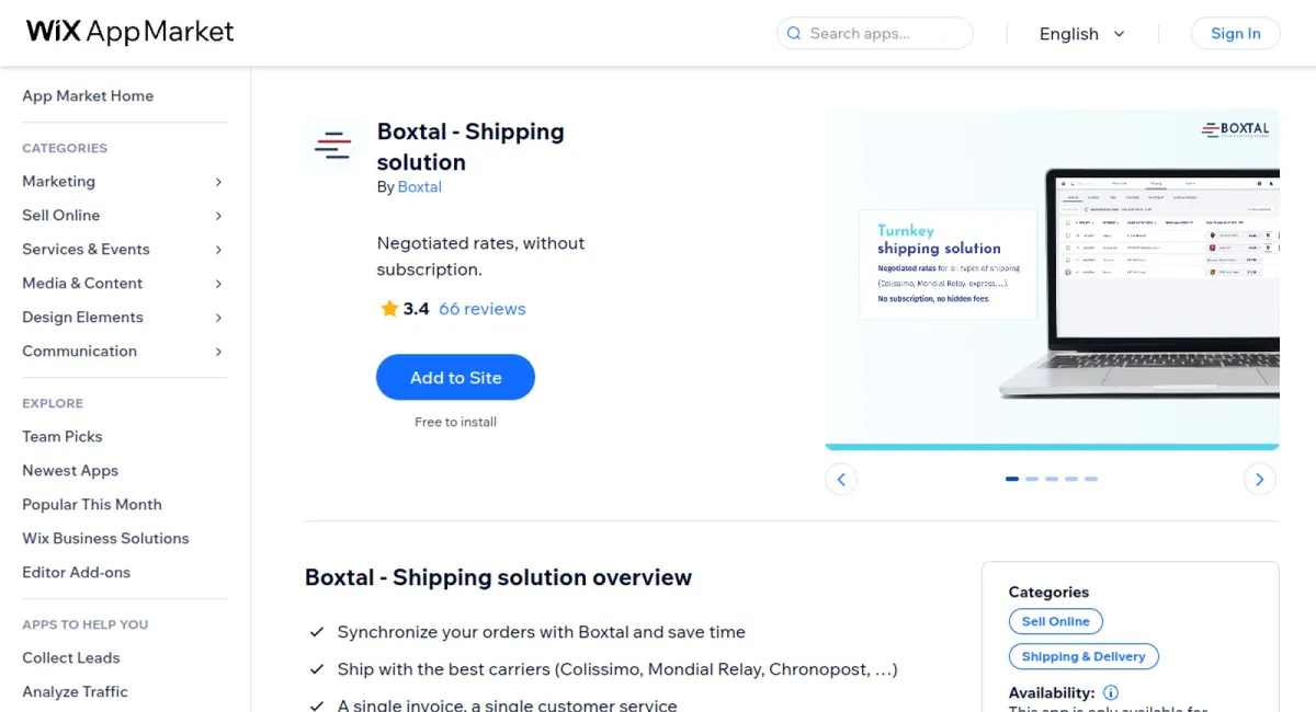 Boxtal - Shipping solution cover