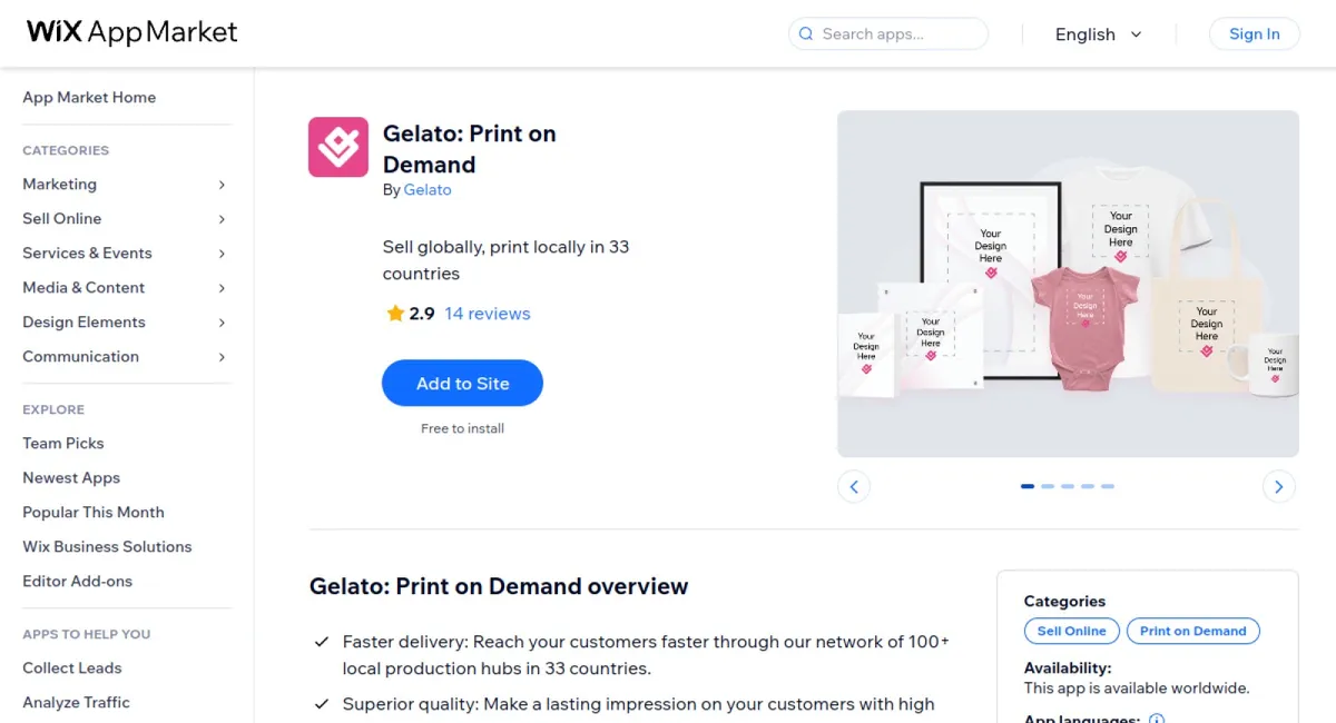 Gelato: Print on Demand cover