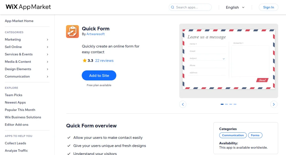 Quick Form cover