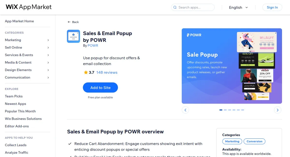 Sales &amp; Email Popup by POWR cover