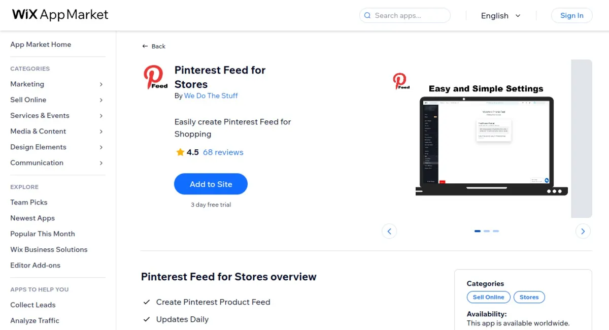 Pinterest Feed for Stores cover